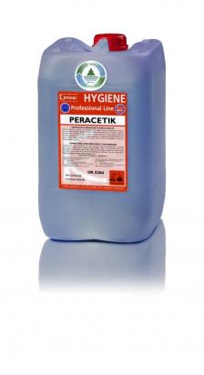 Disinfecting bleaching agent, peracetic acid based