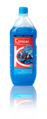 Concentrated detergent and antifreeze glass cleaner for windscreen washer reservoirs
