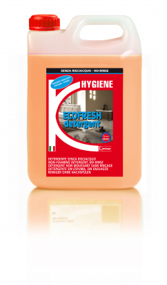 No-foam, no-rinse perfumed multi-purpose detergent