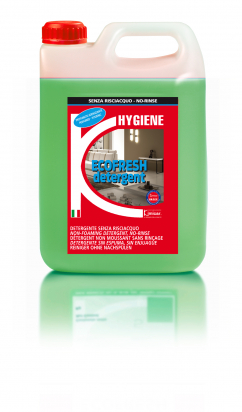 No-foam, no-rinse perfumed multi-purpose detergent